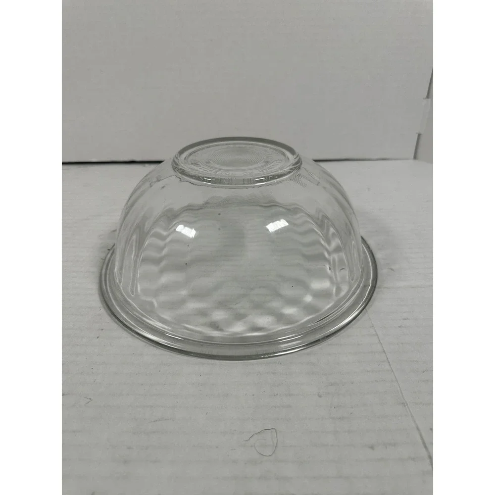 Pyrex 325 Clear Glass Mixing Bowl 2.5L Ribbed Fluted USA Vintage Kitchenware